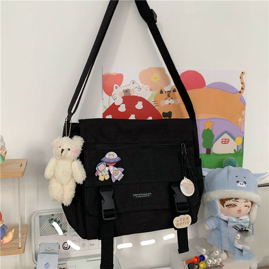 Dark Black Functional Bag Ins Retro Tooling Messenger