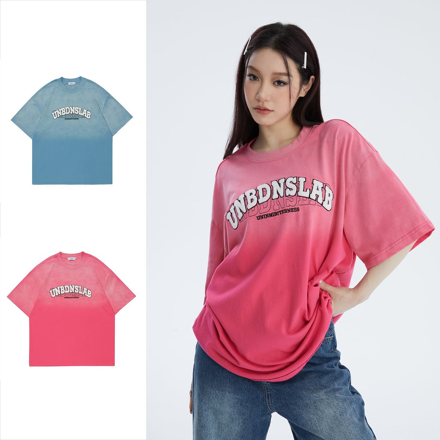 Retro Street Embroidered Letters Special-interest Design Summer Short Sleeve T-shirt