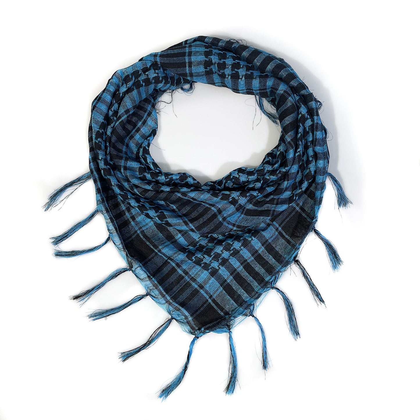 Network Silk Houndstooth Square Keffiyeh Military Fans Tactical Tassel Desert Scarf