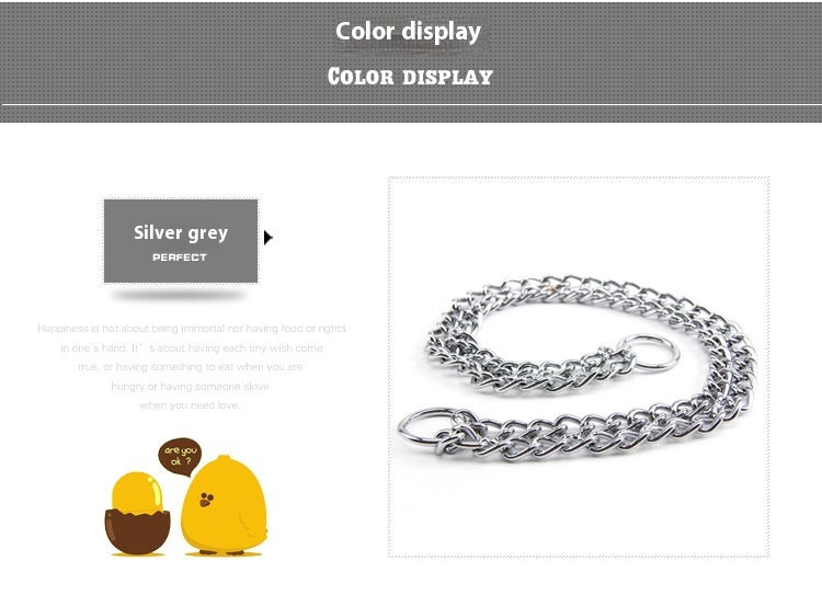 Pet Supplies Collar Double Row Carbon Steel