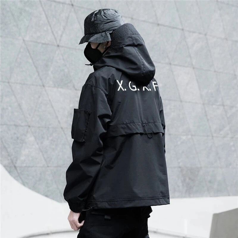 Hooded casual tooling jacket