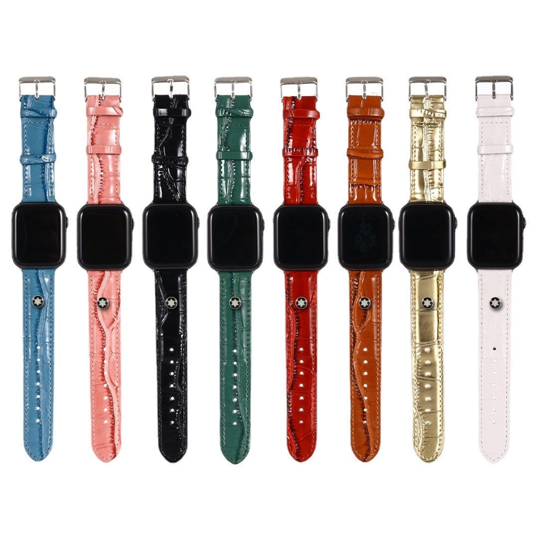 Print Unisex Leather Bowl Strap Watch