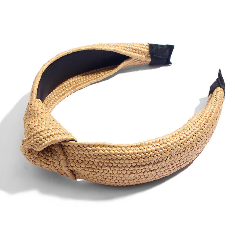 Hand woven raffia hair band