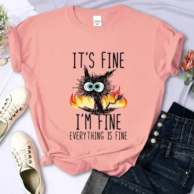 European And American D Digital Printing Casual Round Neck Short Sleeves T-shirt
