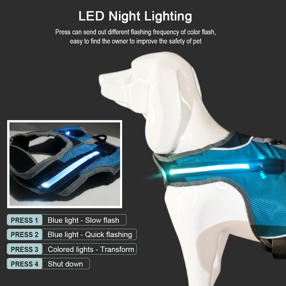 Pet Solid Color K-Shaped Luminous LED Strap