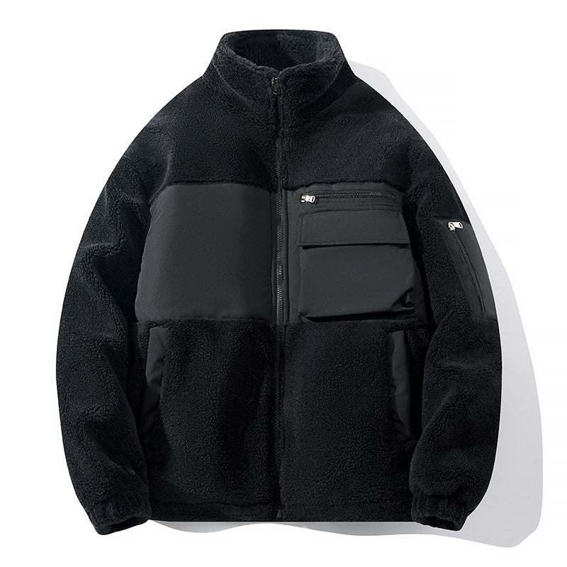 Thick Warm Stand Collar Workwear Cotton-padded Coat