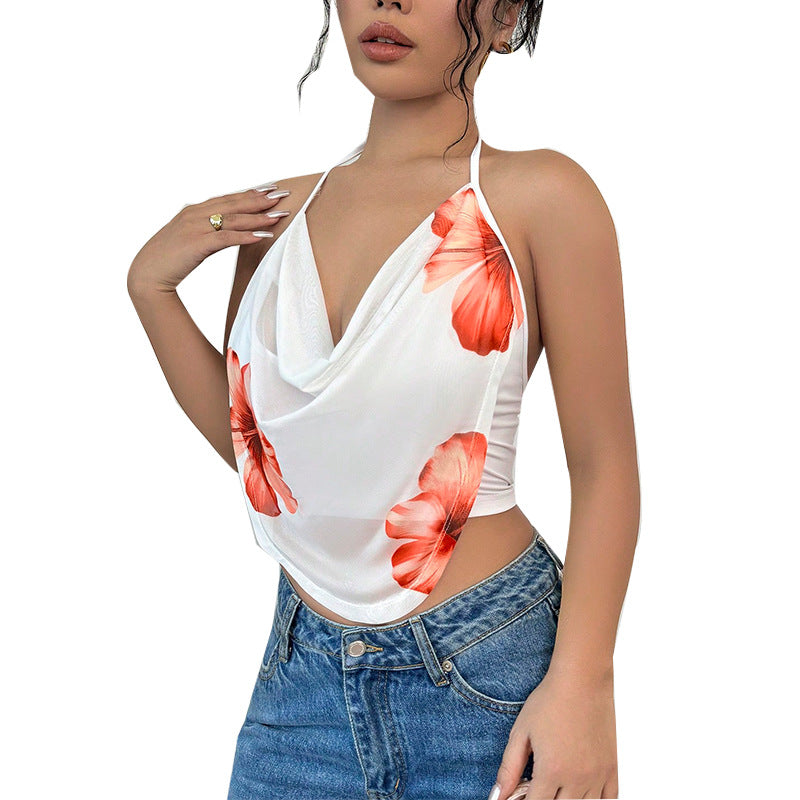 Top Vacation Style Hot Girl Camisole Halter