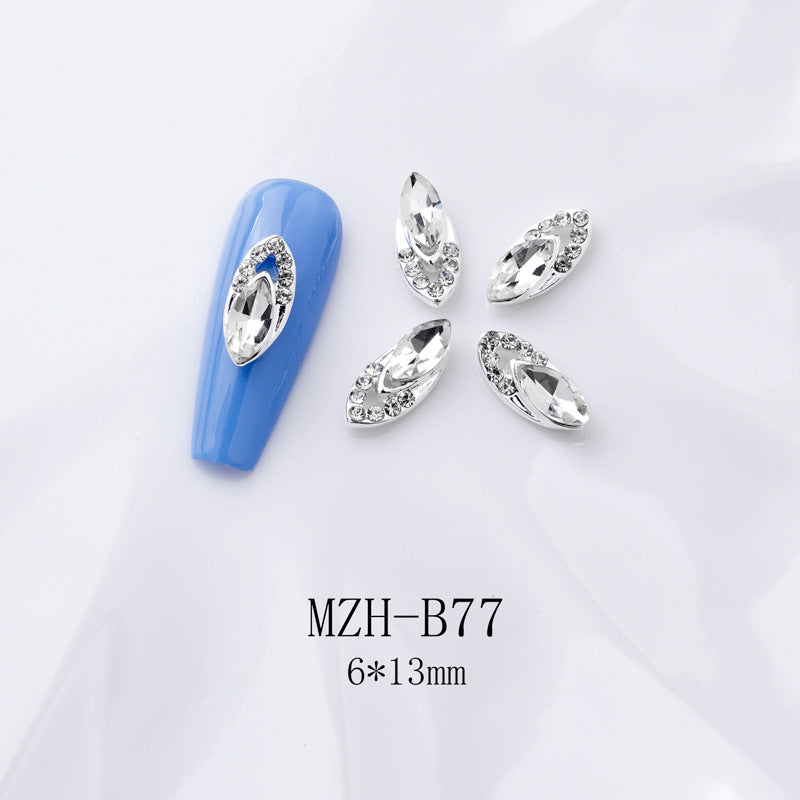 K9 Ultra-Shiny Flat-Back Rhinestones In White For Nail Art Decorations