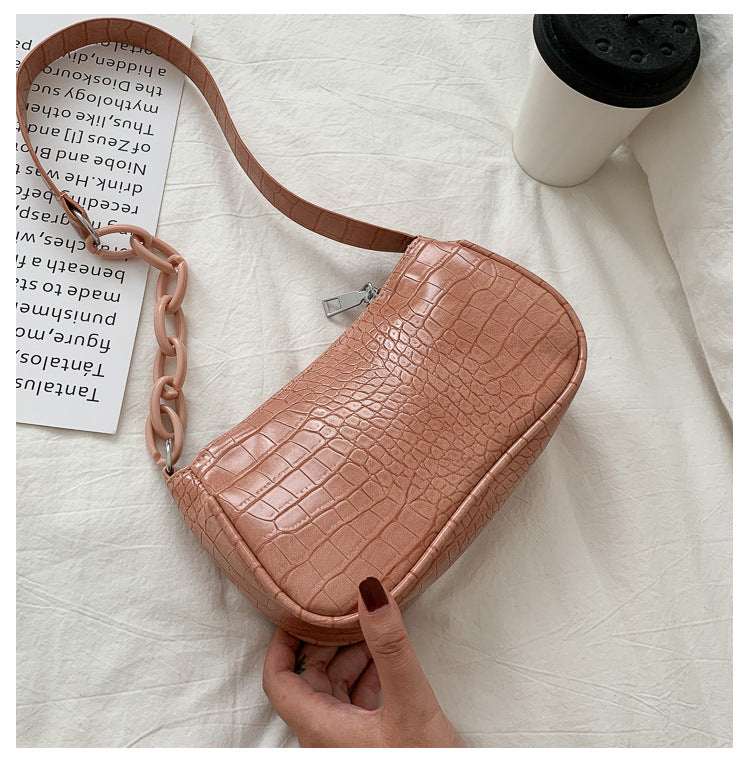 Casual Clashing Underarm Bag
