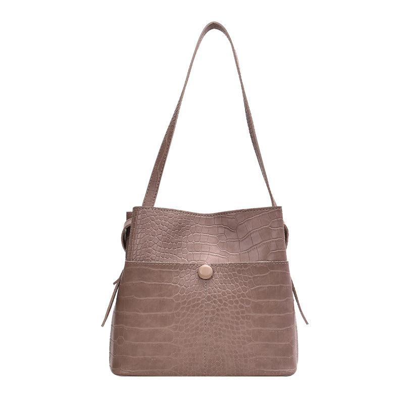 Vintage portable bucket bag