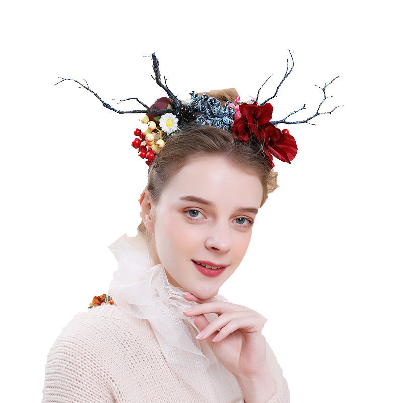 Forest branch antler headband