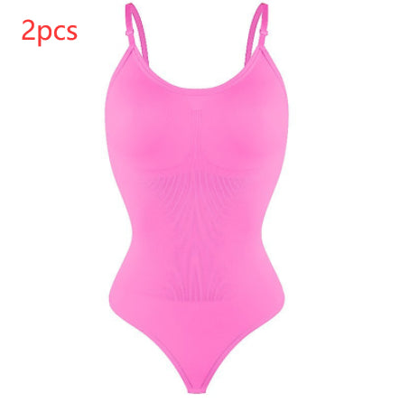 Women's Suspender Jumpsuit Fashion Casual Seamless Slim Body-shaping Corsets Bodysuit Set