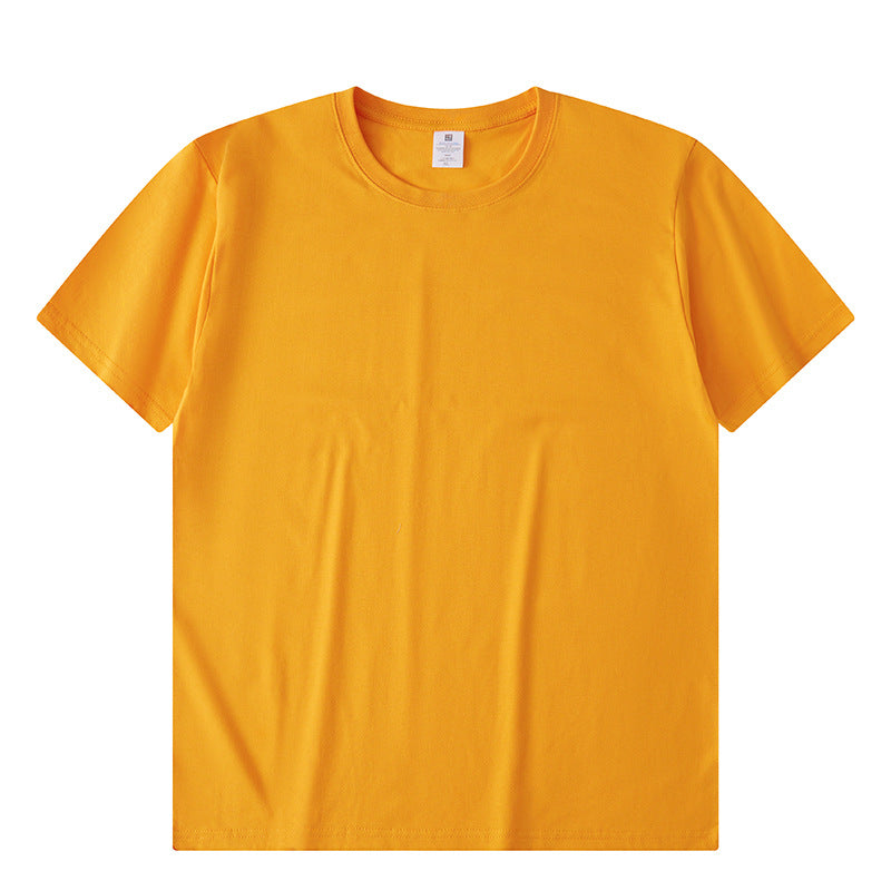 Solid Color Advertising Shirt Loose Casual Half Sleeves