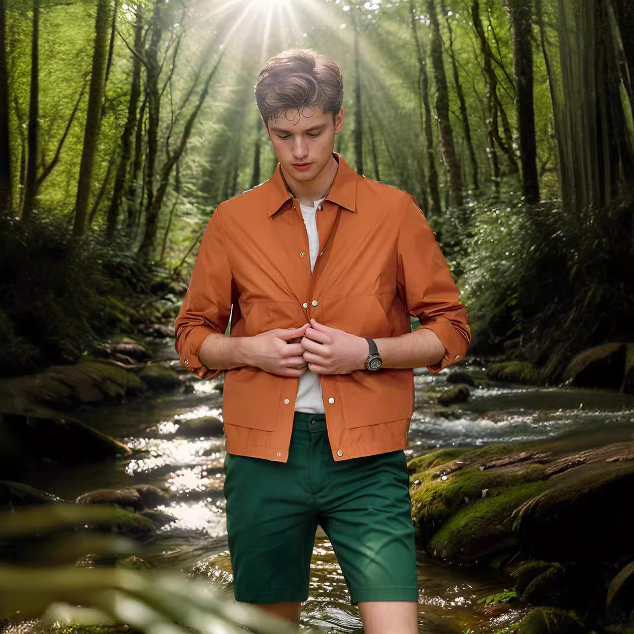 Three Colors Simple Shirt Casual Jacket Coat