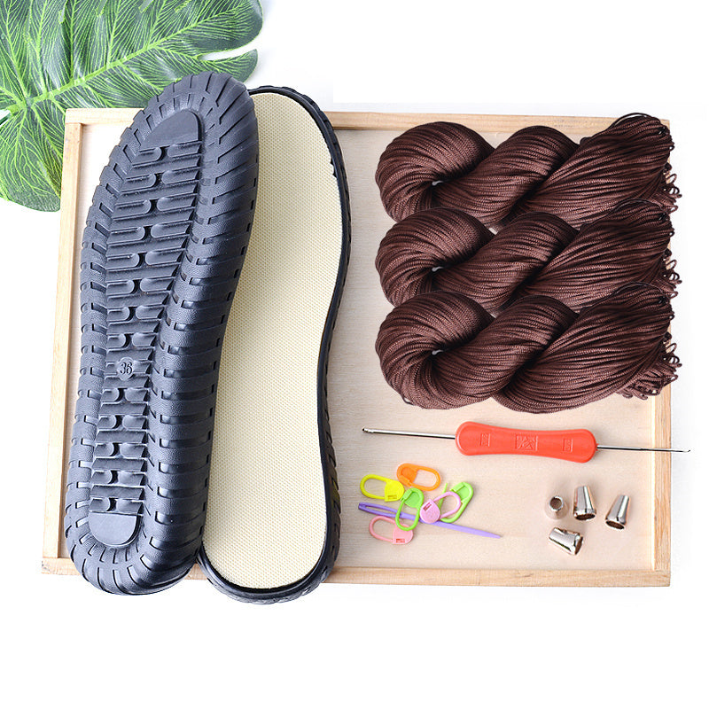 Woven Hollow Thread Cow Tendon Bottom Crystal Material Bag
