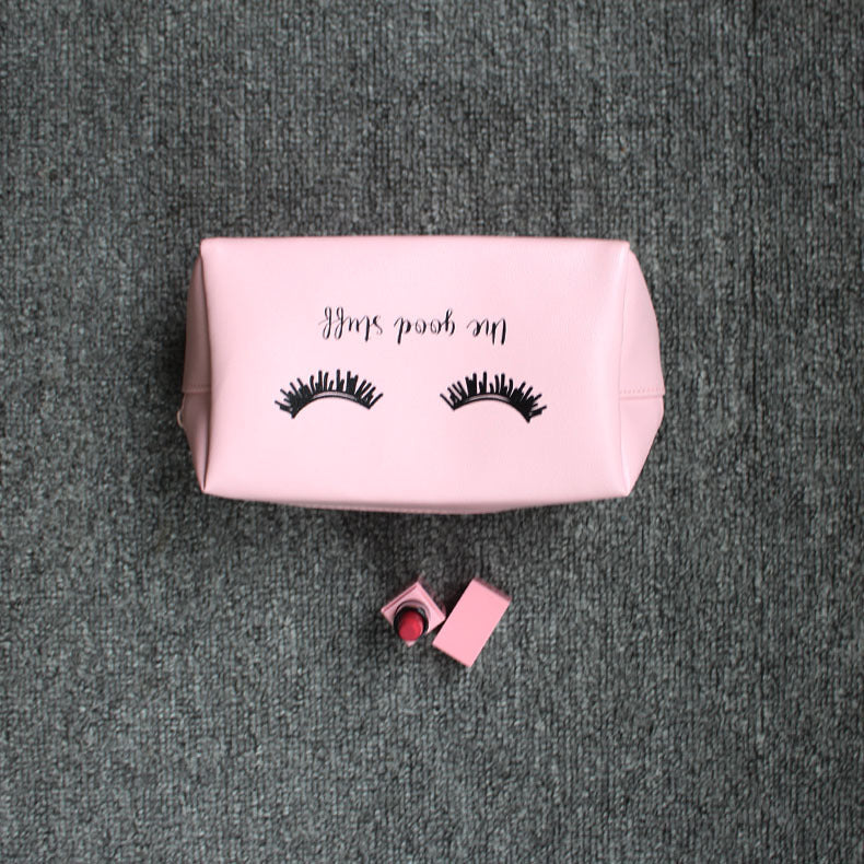 Eye pattern cosmetic bag