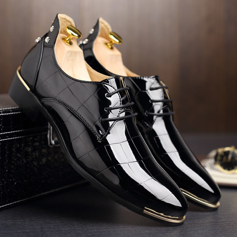 Bright Leather British Business Shoes
