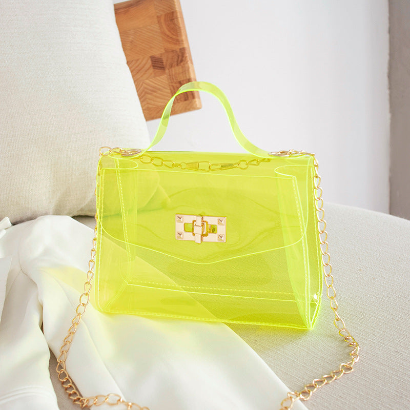 Korean Style Fashion Mini Transparent Crossbody Small Square Bag