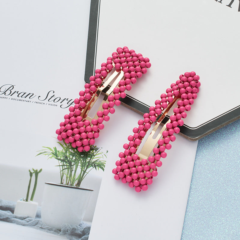 colorful pearl hairpin