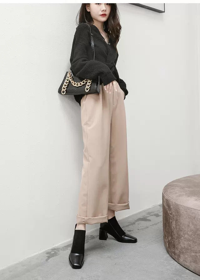 Chunky Heel Short Boots Simple Elastic Mid-heel