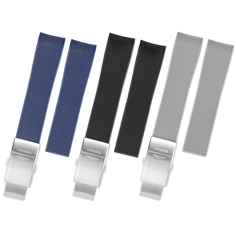 Men's sports diving silicone rubber watch strap