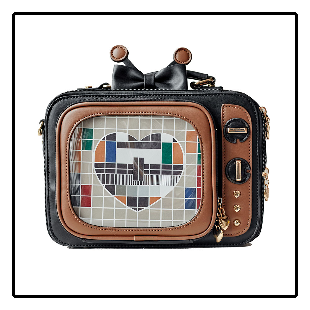 Snack Square Antenna Bow Detachable Two Shoulders Cross-body