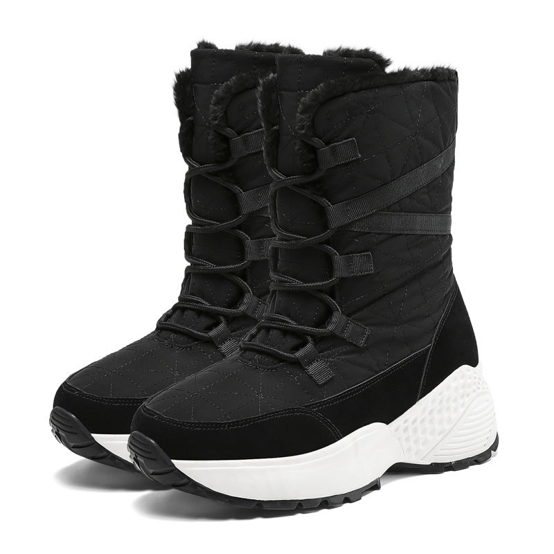 New Women's Thick Plush Velvet Warm Snow Boots
