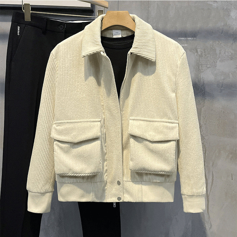 Corduroy Coat Men's Trendy Jacket Trendy Brand Fashion
