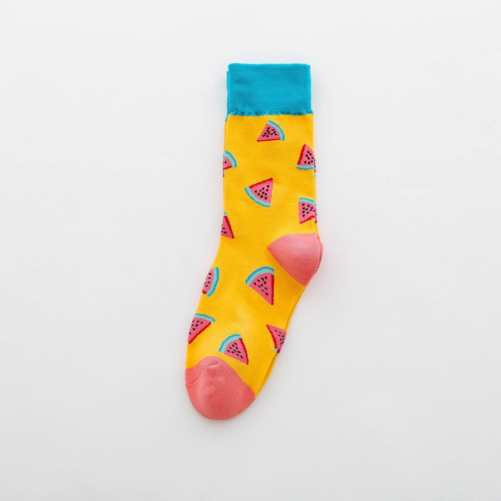 Fruit tube women's socks Jacquard cartoon Japanese women's socks