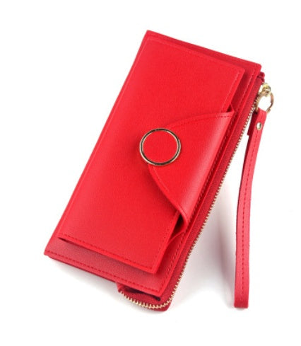 Buckle long section two fold double women's wallet