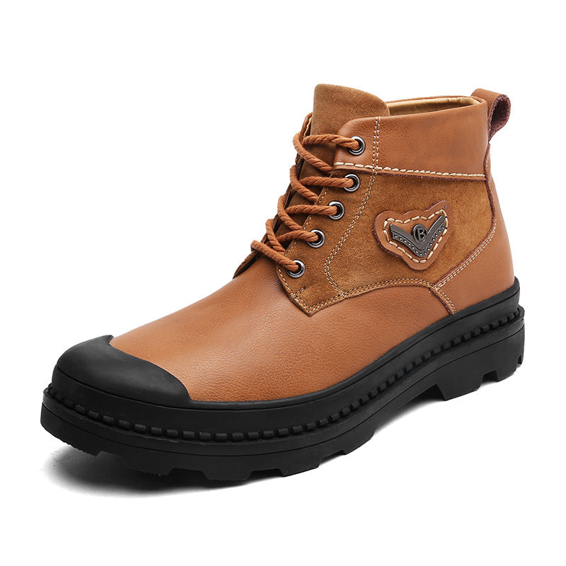 Men's casual plus fleece boots