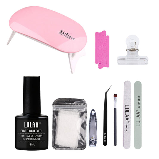 Manicure Transparent Fiber Extension Adhesive Set