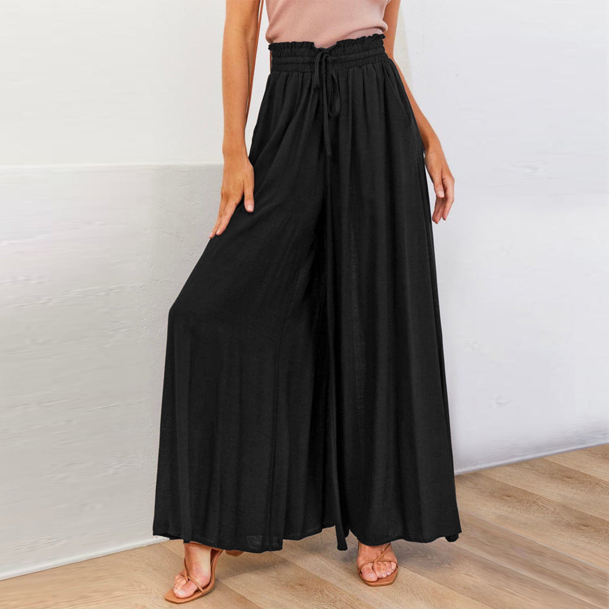 Løse sommerbukser til kvinder – draperet casual stil