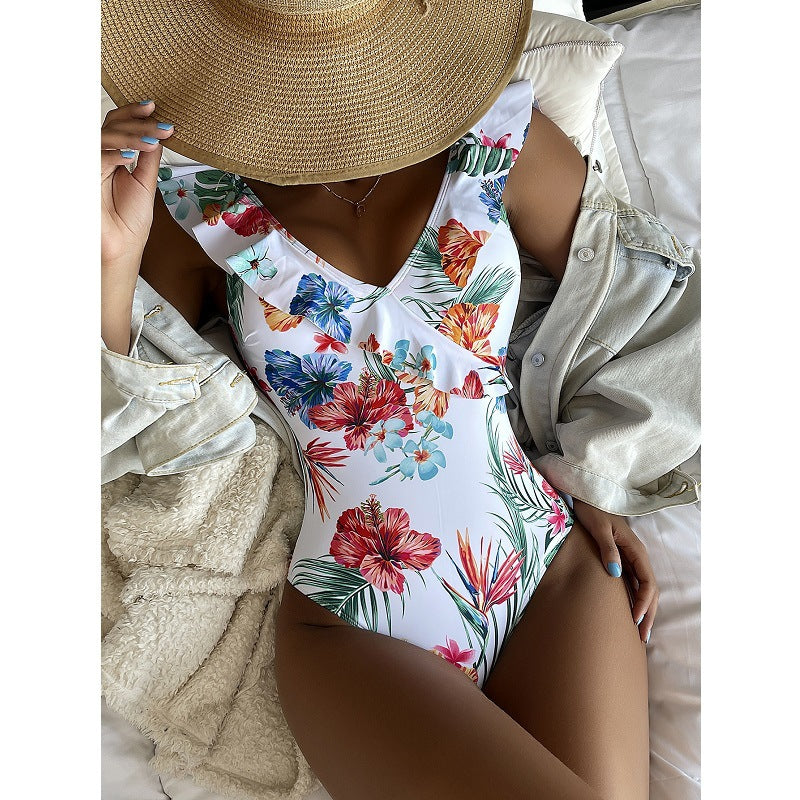 Fashion Printed Women's One Piece Swimwear