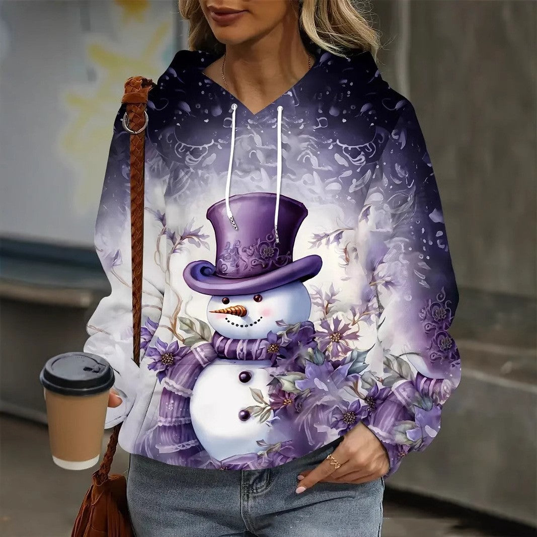 Glædelig Jul Sneemand Dame Sweater