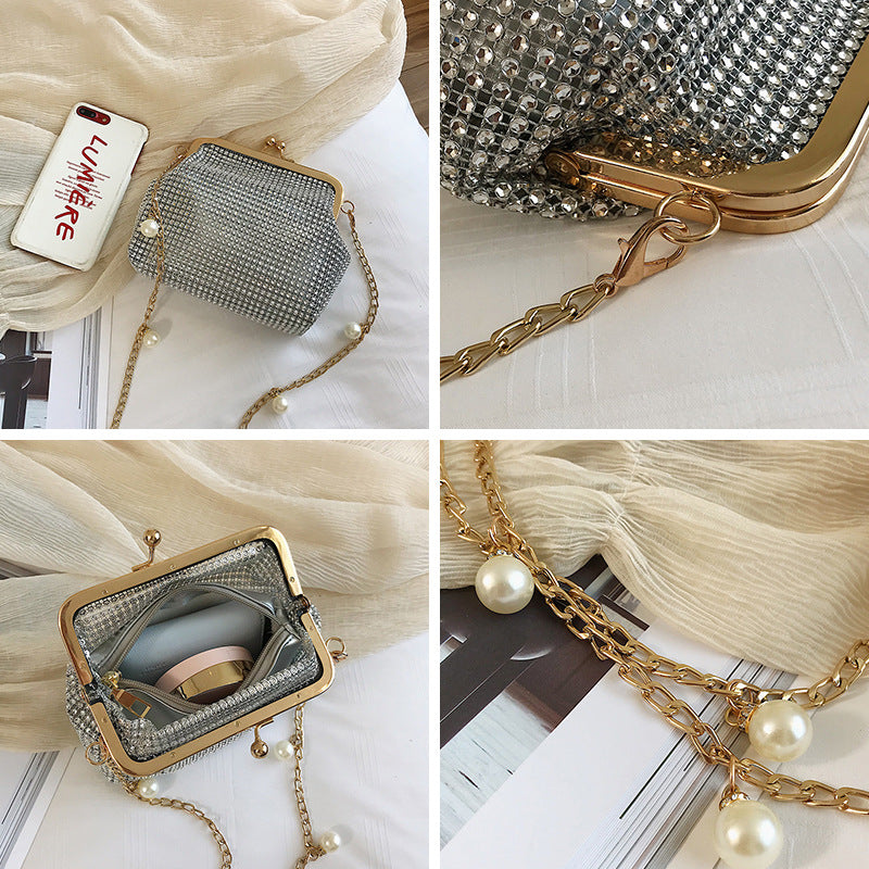 Water drill clip chain versatile shoulder bag