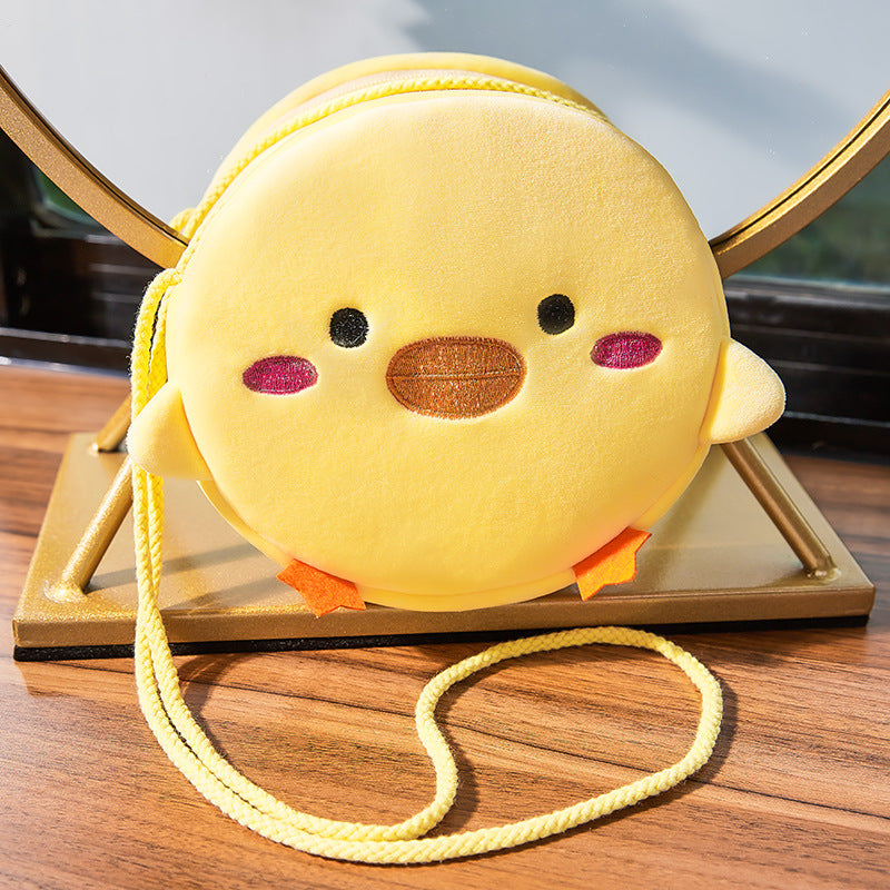 Children's One-shoulder Fashion Plush Embroidered Fabric Mini Bag