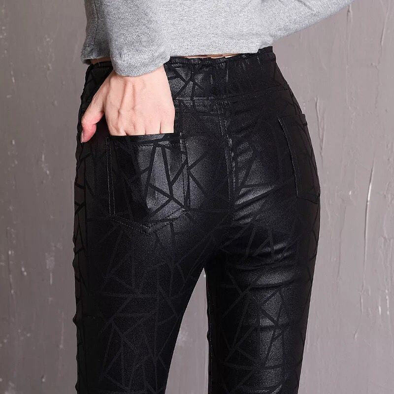Women's Fashion High Waist Scrub Matte Leggings