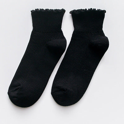Women's Casual Fungus Lace Short Cotton Socks