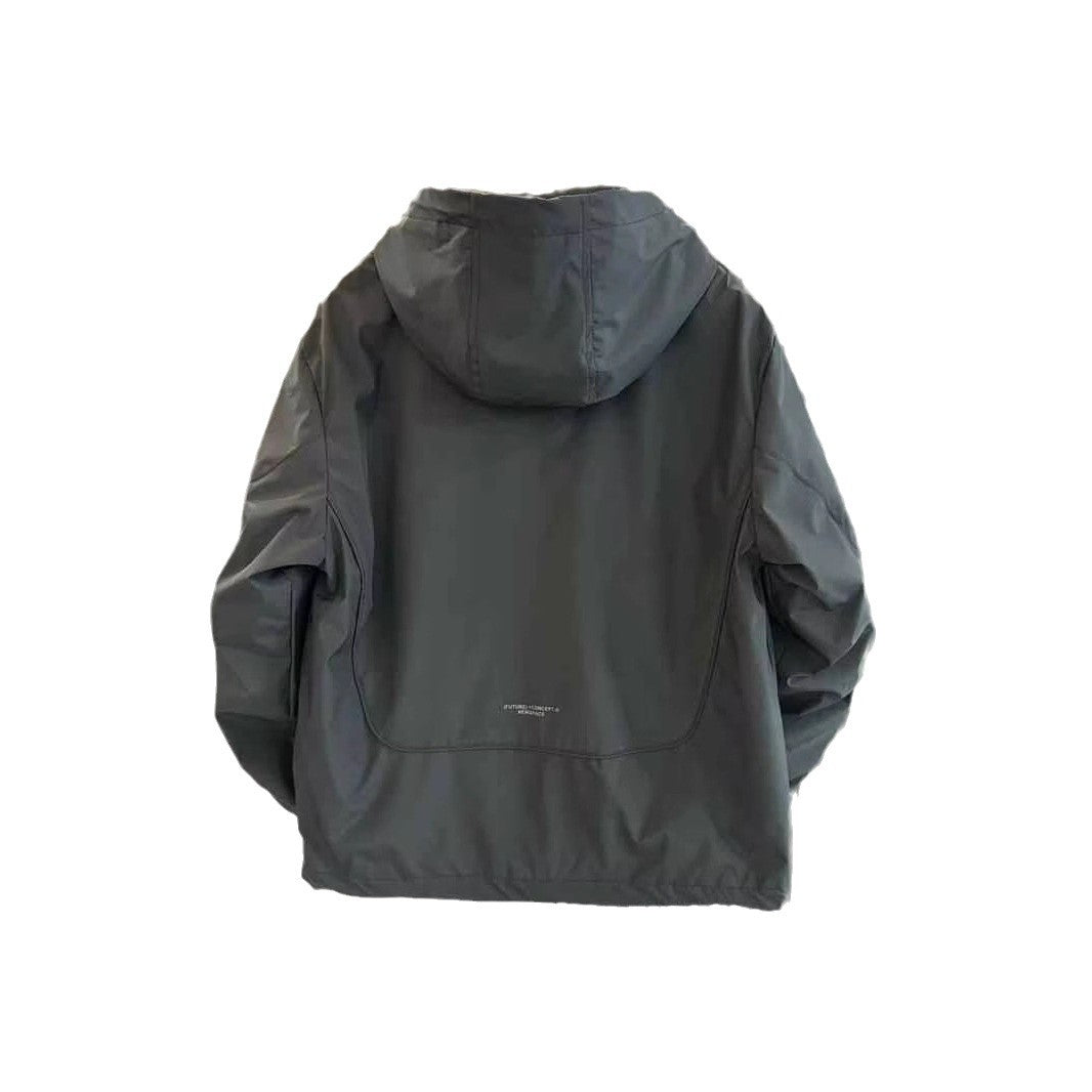 Submachine Jacket With Half Zipper Pullover Hood
