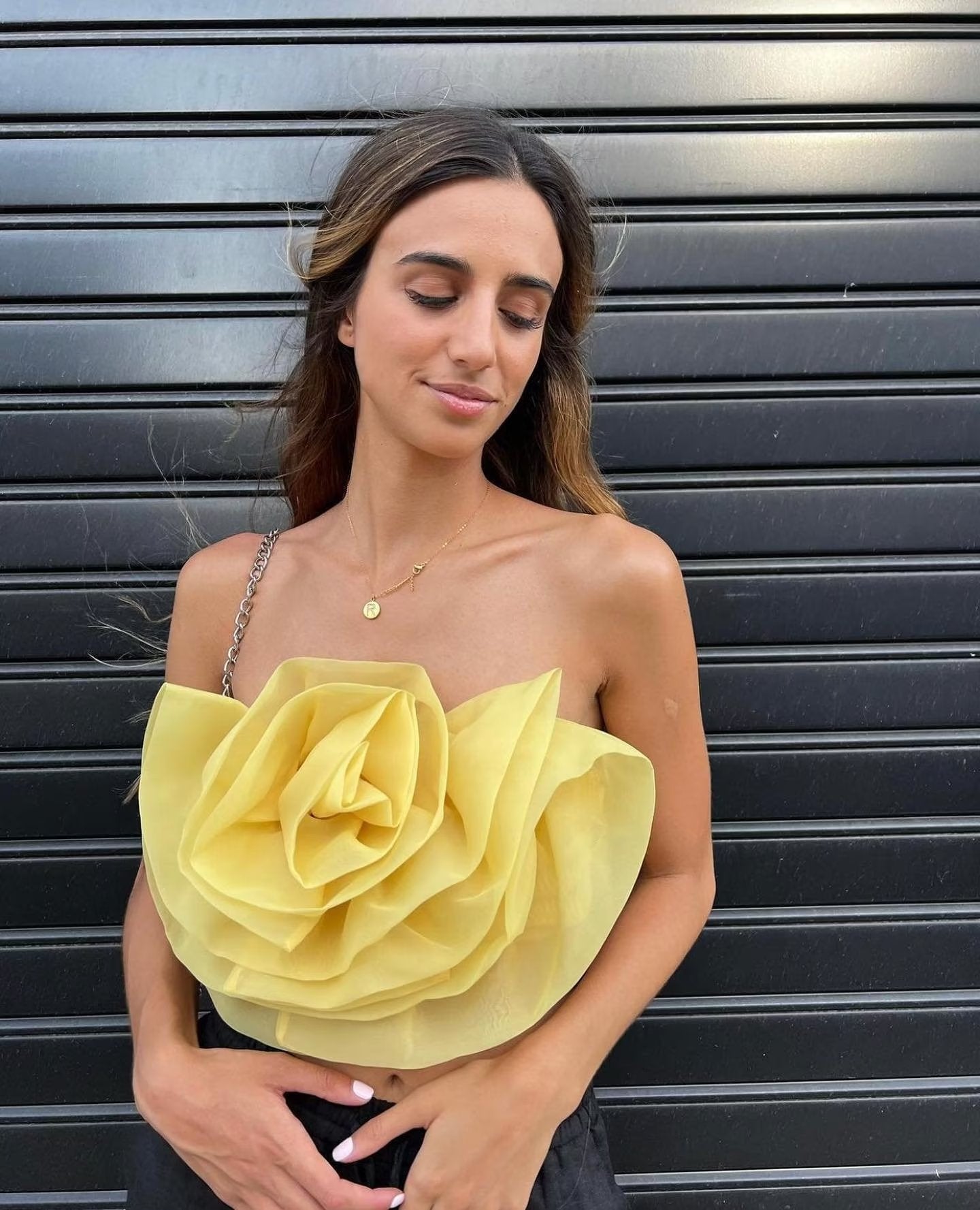 Women's New Transparent Organza Flower Decorative Shirt Top