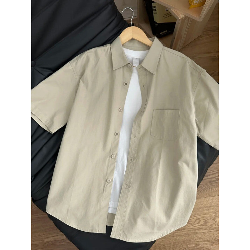 Men's Pure Cotton Workwear Short-Sleeve Shirt