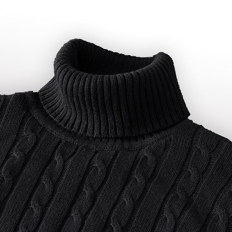 Men's Fleece-lined Thick Casual Sweater