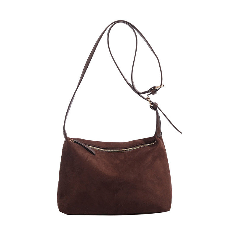 Women's Autumn And Winter New Suede Matte Suede Underarm Bag