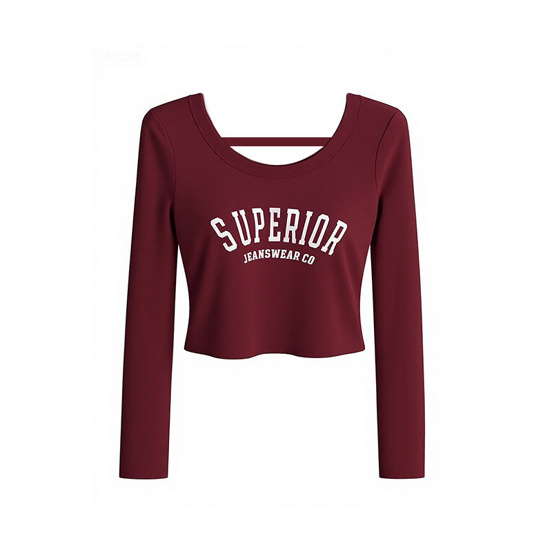 New Spring And Autumn Lazy Style Short Top Slimming And Body Shaping