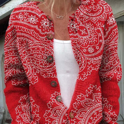 New 3D Digital Printing Cardigan Sweater