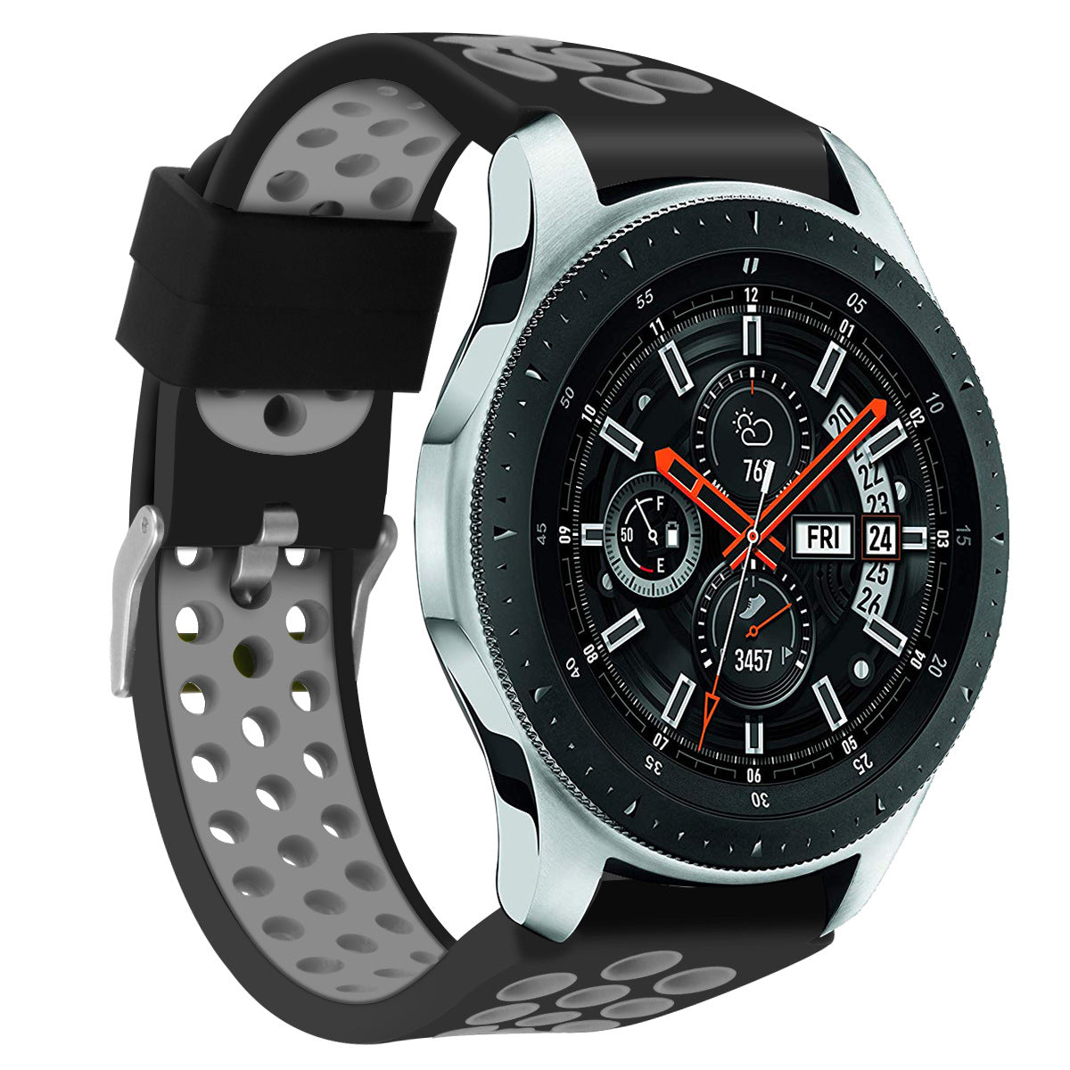 Straight Grain Silicone Sports Watchband Wristband