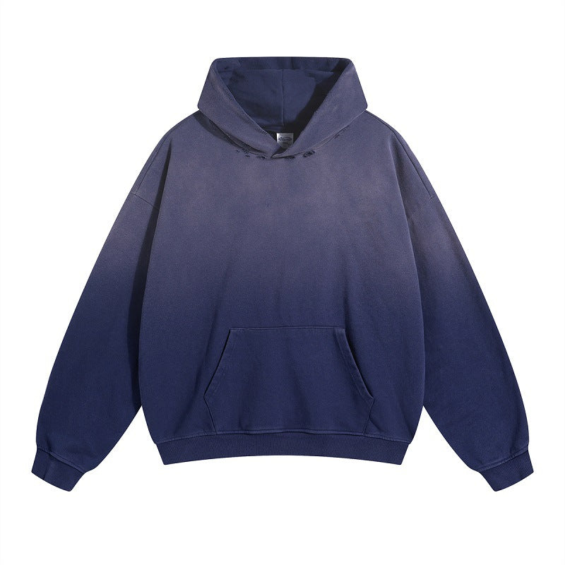 Men's And Women's Trendy Autumn And Winter High Street Damage Loose-fitting Hoodie