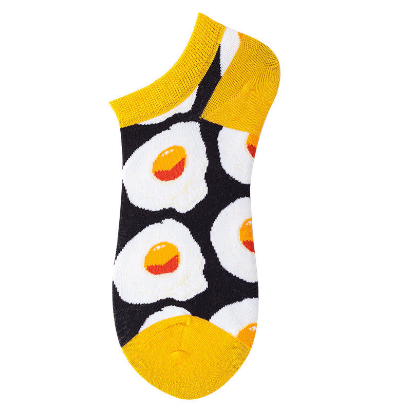 Women's Shallow Mouth Oil Painting Avocado Socks