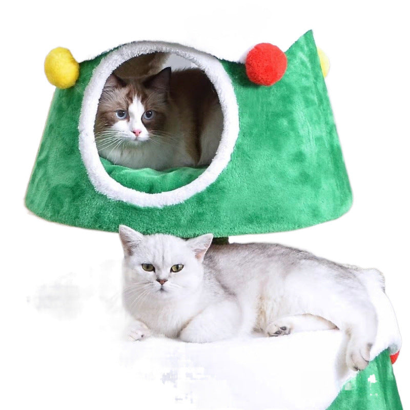 Pet Christmas Oversized Cat Nest Cat Tree Integrated Cat Climbing
